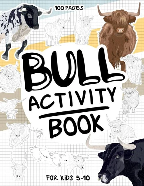 Bull Activity Book for Kids