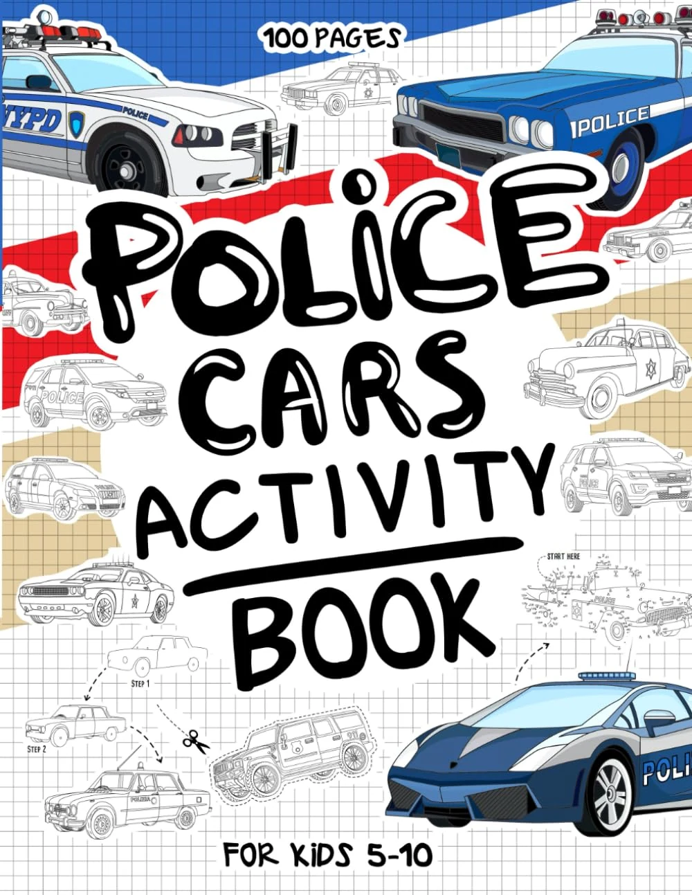 Police Cars Activity Book for Kids
