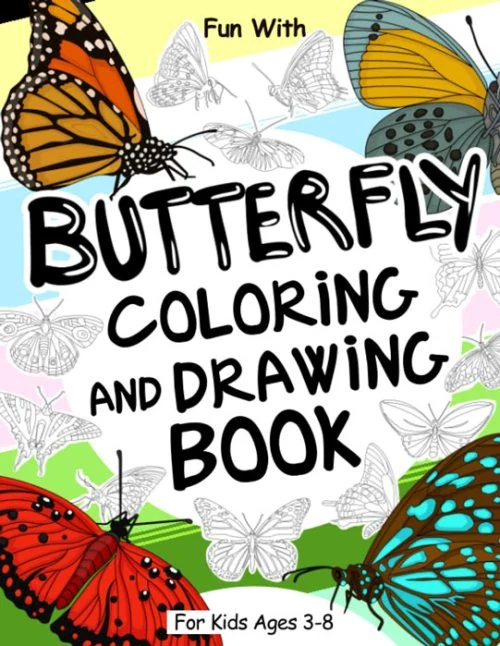 Butterfly Coloring and Drawing Book for Kids