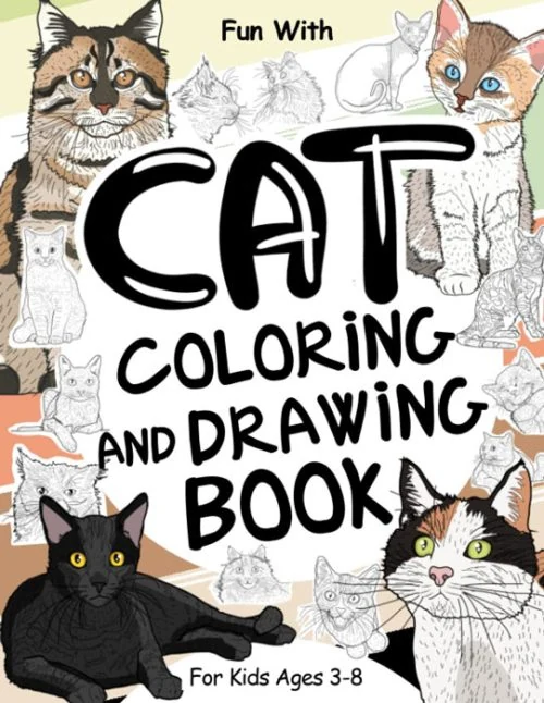 Cat Coloring and Drawing Book for Kids