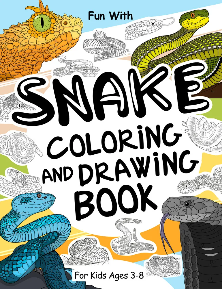 Snake Coloring and Drawing Book for Kids