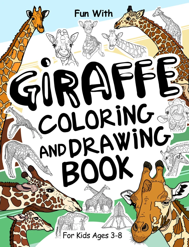 Giraffe Coloring and Drawing Book for Kids