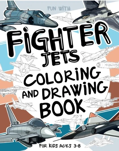 Fighter Jets Coloring and Drawing Book for Kids