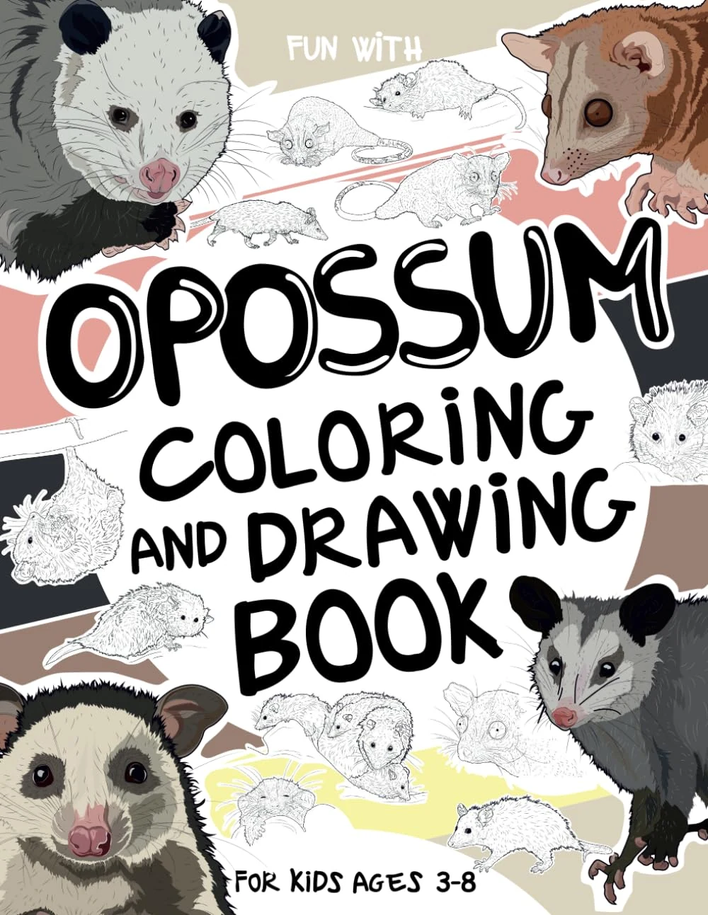 Opossum Coloring and Drawing Book for Kids