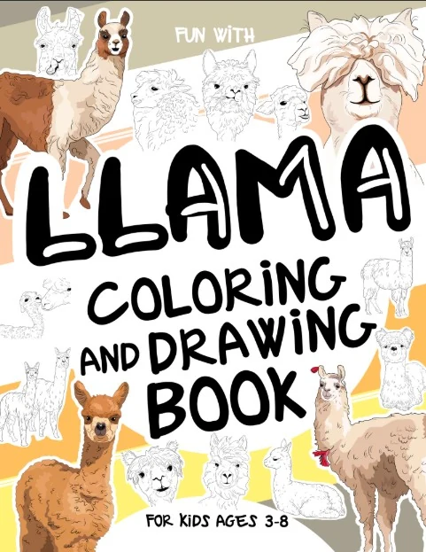 Llama Coloring and Drawing Book for Kids