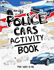 Cover of Police Cars Activity Book for Kids