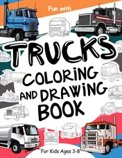 Cover of Trucks Coloring and Drawing Book for Kids