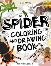 Cover of Spider Coloring and Drawing Book for Kids
