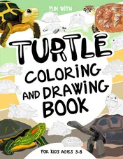 Cover of Turtle Coloring and Drawing Book for Kids