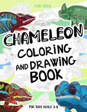 Cover of Chameleon Coloring and Drawing Book for Kids