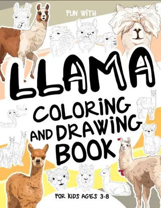Cover of Llama Coloring and Drawing Book for Kids
