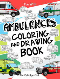 ambulance coloring drawing book for kids