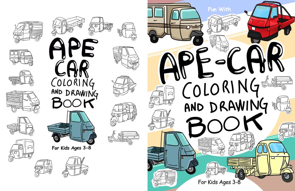 Ape Car Coloring book