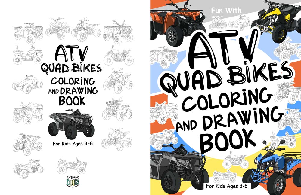atv quad bikes coloring drawing book pages sheets for kids
