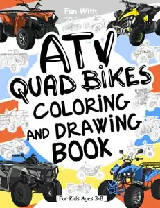 atv quad bikes colouring and drawing book for kids