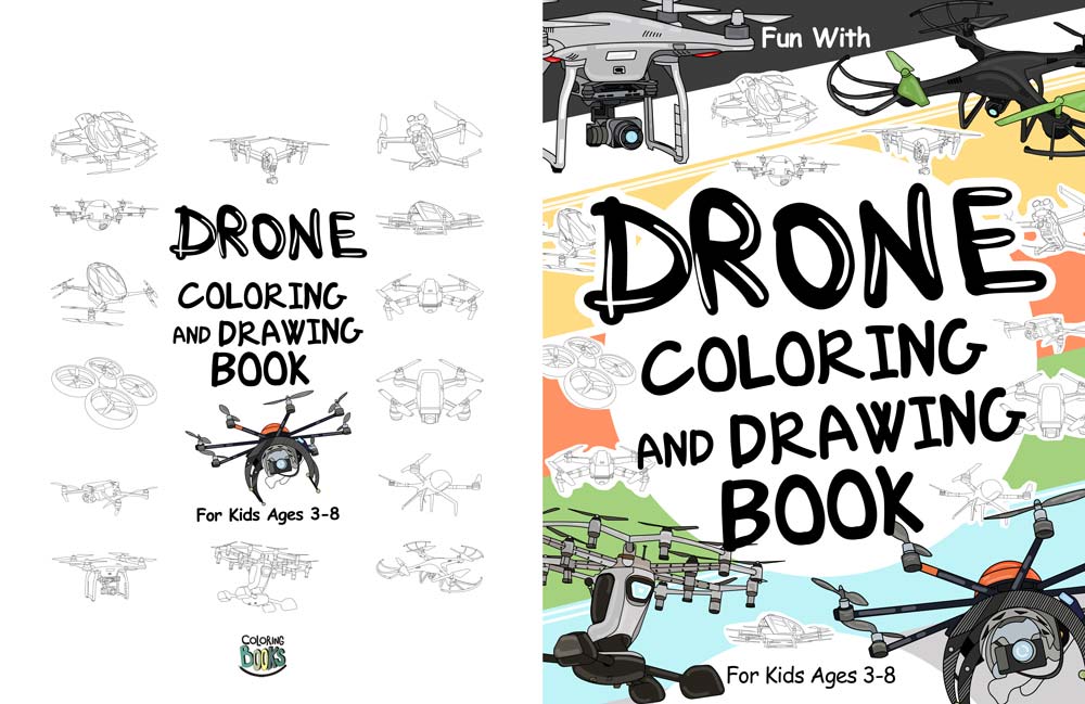 drone drawing book pages sheets for kids