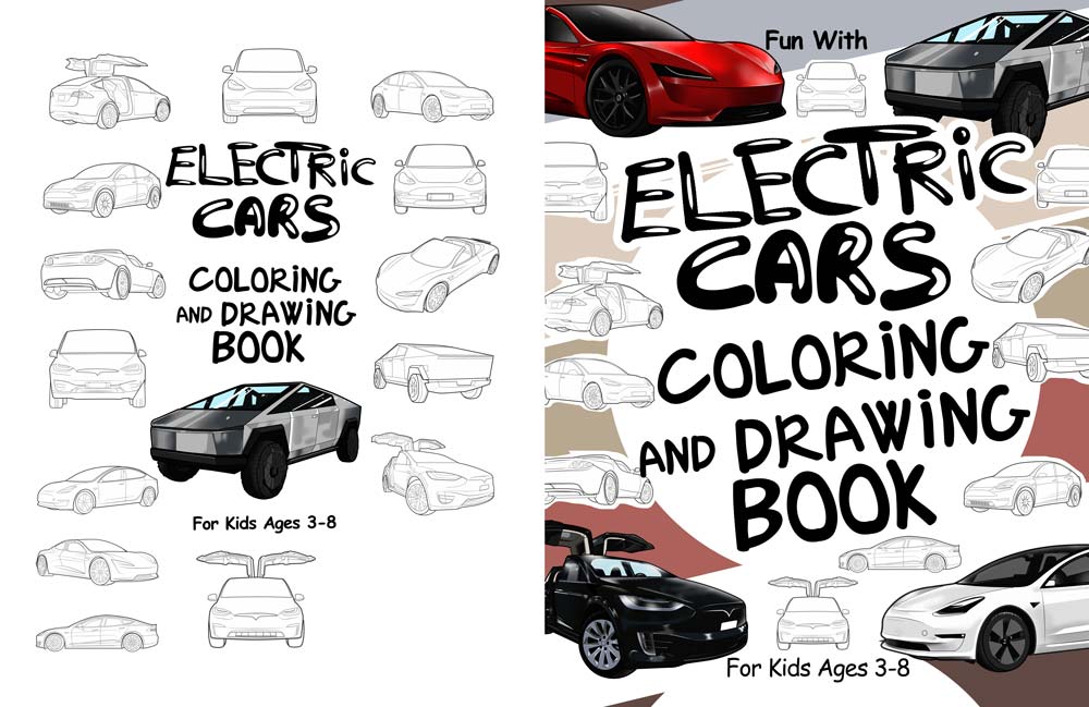 Electric Cars Coloring book