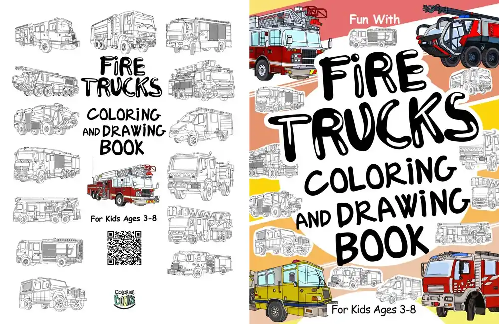 fire trucks fire brigates coloring