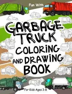 garbage truck colouring and drawing book for kids