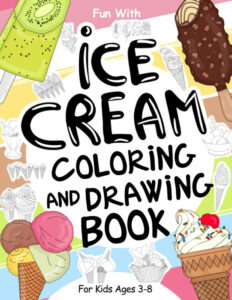 ice creams coloring book cover