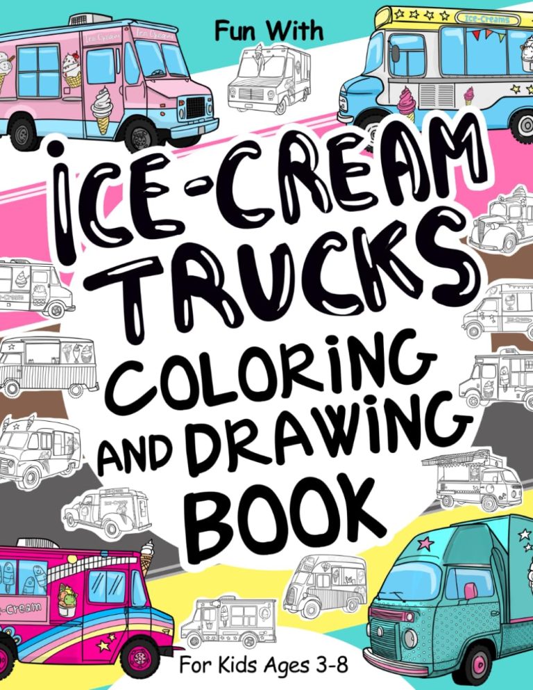 ice cream coloring and drawing book cover