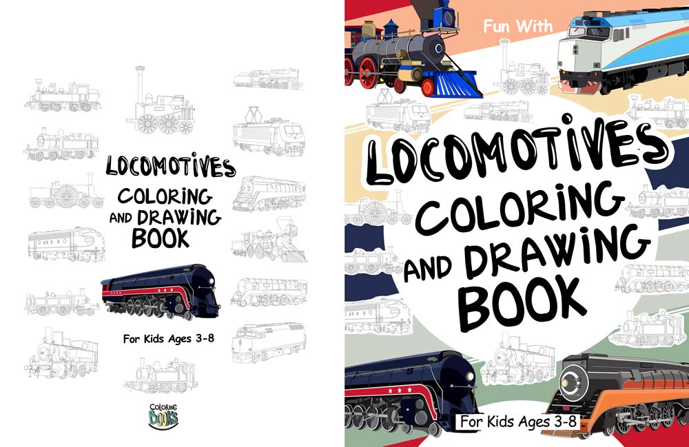 Locomotives Coloring book