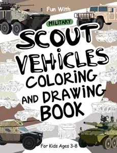 scout vehicles colouring and drawing book for kids