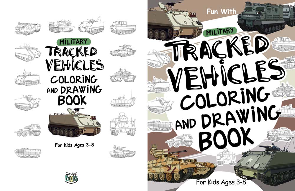 Military Tracked Vehicles Coloring Book