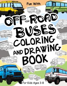 off road bus coloring book cover