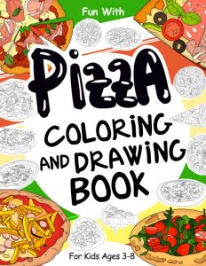 pizza coloring and drawing book cover