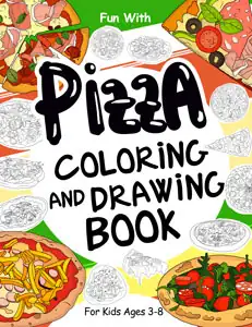 pizza coloring and drawing book for kids