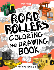 road rollers coloring book construction vehicles