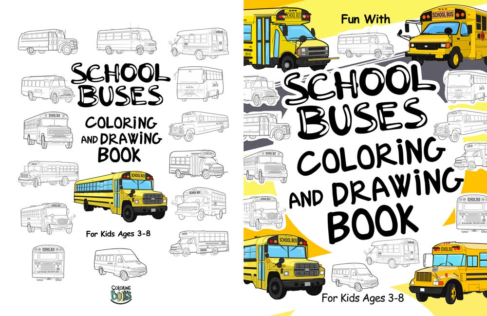 school bus coloring drawing book pages sheets for kids
