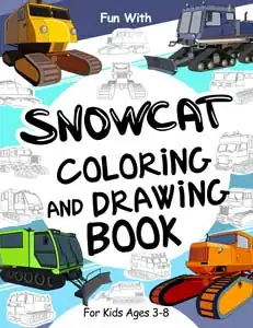 snowcat colouring and drawing book for kids