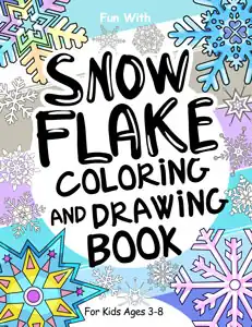 snow flake colouring and drawing book for kids