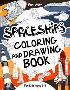 spaceships colouring and drawing book for kids