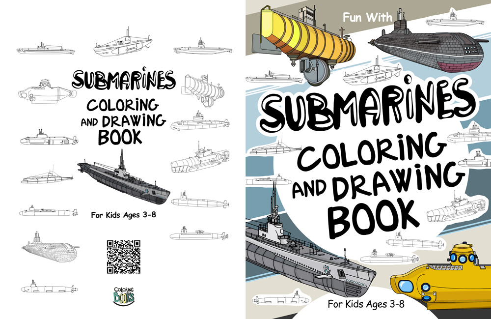 submarines coloring drawing book