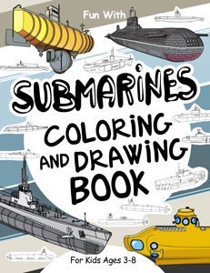 submarines colouring drawing book