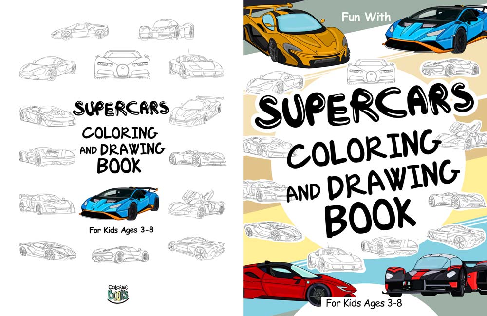 Supercars Coloring book