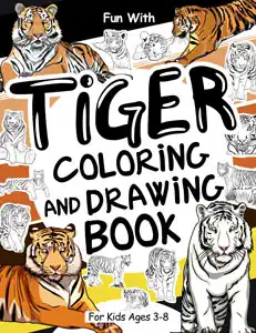 tiger colouring and drawing book for kids