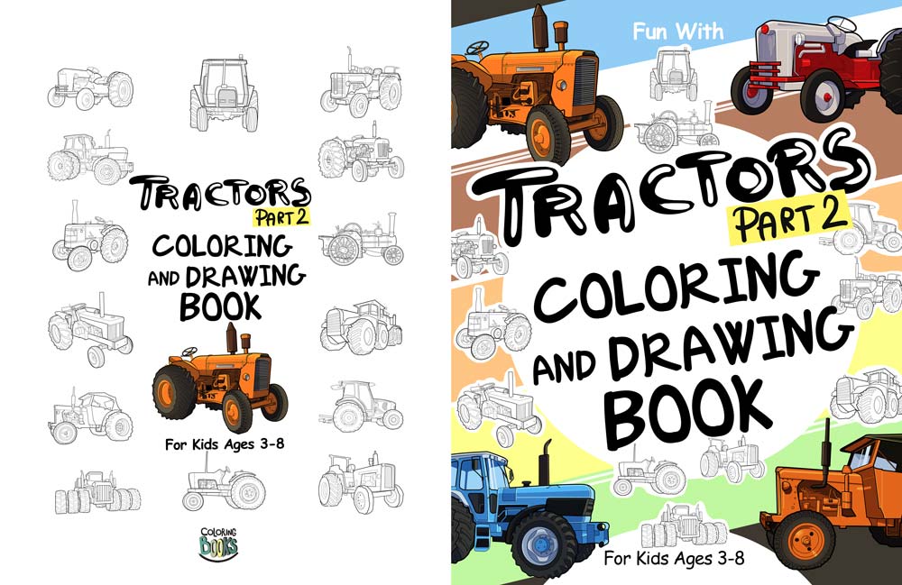 Tractors Coloring Book (Part 2) 