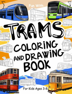 tram coloring drawing book for kids