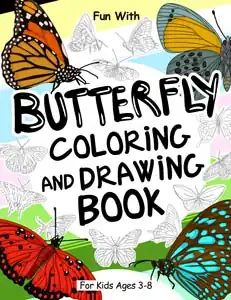 butterfly colouring and drawing book for kids