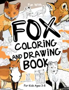 fox colouring and drawing book for kids