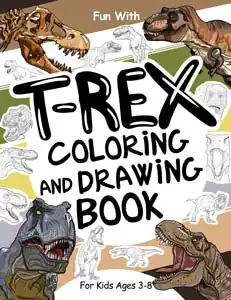 t-rex colouring and drawing book for kids