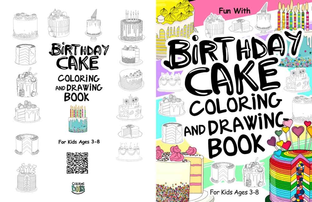 Birthday Cake Coloring Book