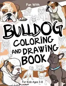 bulldog colouring and drawing book for kids