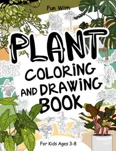 plants colouring and drawing book for kids