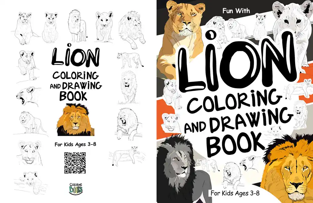 lion coloring drawing book lioness