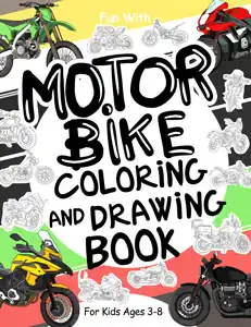 motorbike coloring colouring book for kids